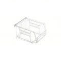 Plastic Bin, Plastic, Clear, 3 in H, 4 1/8 in W, 5 3/8 in L