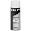 General Purpose Enamel Spray Paint, White, Flat, Solvent, 10 oz