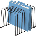 File Sorter, Black, Steel, 9 in W, 11 3/8 in L, 8 in H, 11 Number of Compartments