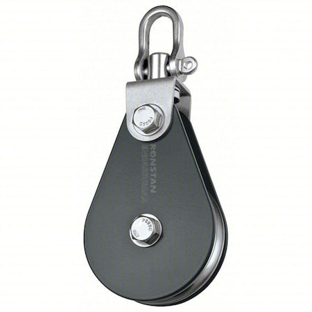 Pulley Block, Wire Rope, 5/16 in Max Cable Size, 6, 600 lb Max Load, Powder Coated