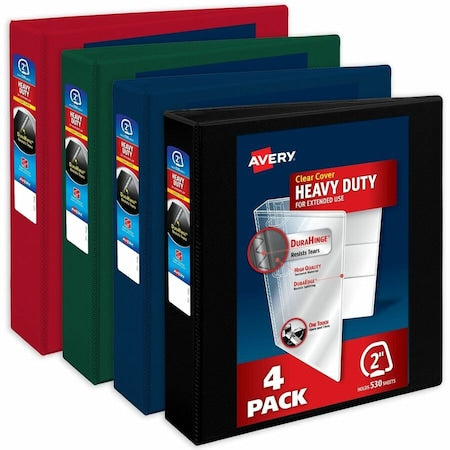 Binder, Assorted Dark Colors, PK4