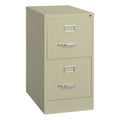 15" W 2 Drawer Vertical File Cabinet, Putty, Letter