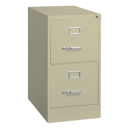 15" W 2 Drawer Vertical File Cabinet, Putty, Letter