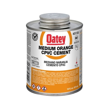 Cement, CPVC, Orange, 16 oz., Low VOC