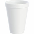 Disposable Cup, Hot/Cold, Foam, 12 oz, White, PK1000