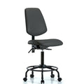 Medium Bench Chair No Arms, 23"" to 31"" Height, Vinyl, Charcoal