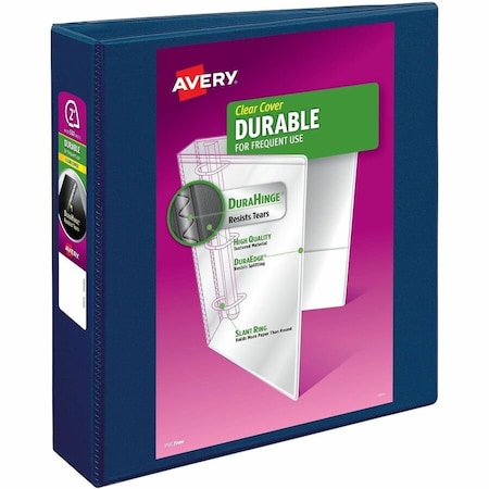 Durable View 3 Ring Binder, 2", Dark Blue