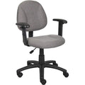 B316 Posture Deluxe Office Task Chair, Gray Back, 25 in W 25" L 40" H, Adjustable, Tweed Seat