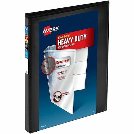 Heavy-Duty View 3 Ring Binder, 0.5" One