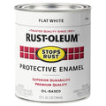 Interior/Exterior Paint, Flat, White, 1 qt