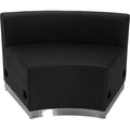 Hercules Alon Concave Chair, Black Back, 41-1/2 in W 25-1/4" L 27" H, Leather Seat