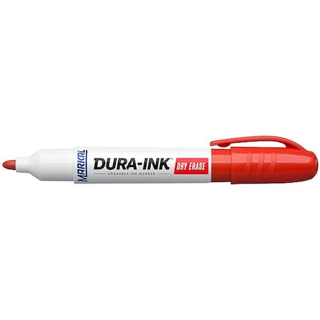 Dry Erase Marker, Barrel Type, Red