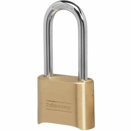 Combination Padlock, Body Height 1 1/2 in, Body Material Brass, Body Thickness 15/16 in, Gold