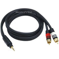 A/V Cable, 3.5mm(M)/2 RCA(M), 3ft