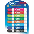 Dry Erase Marker Set, Chisel Tip, Assorted Colors PK8 Low Odor