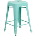 24" High Backless Mint Green Counter Height Stool