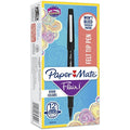 Porous Point Felt Tip Pen, Medium Black PK12