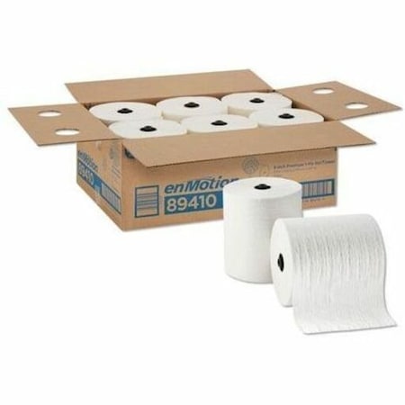 enMotion Hardwound Paper Towels, 1 Ply, Continuous Roll Sheets, 425 ft, White, 6 PK