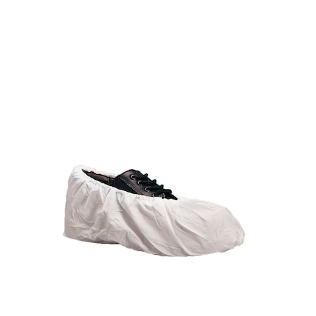 Disposable Shoe Covers, Polypropylene, White, Slip Resistant Sole: No , L