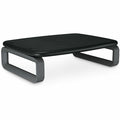 Plastic Monitor Stand, 80 lb. Capacity, Black/Gray