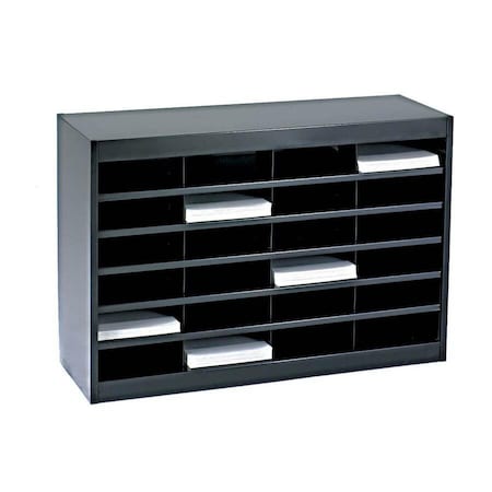 Literature Organizer, 24 Compartments, Blk