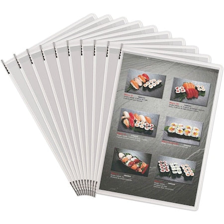 Antimicrobial Display Pockets, Letter Size, White, PK10