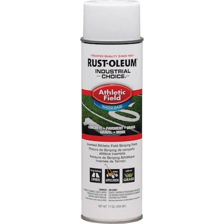 Athletic Field Striping Paint, 17 oz., White, Water -Based