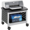 Printer Stand, 14 1/2 in H, Black/Silver