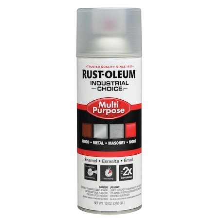 Spray Paint, Crystal Clear, Gloss, Solvent, 12 oz