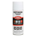 Spray Paint, White, Semi-Gloss, Solvent, 12 oz