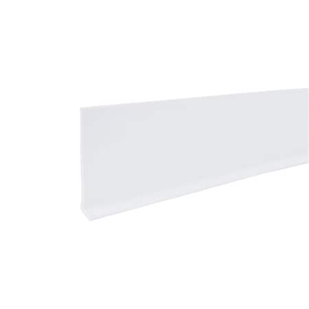 Wall Base Molding, PVC Vinyl, White, 720 in L, 4 in H
