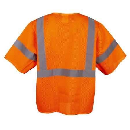 Safety Vest, Orange Mesh, Type R, Class 3