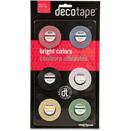 Decorative Tape, 1/8x324"", Assorted, PK6