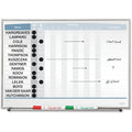 In/Out Board, Steel, 16 in, 23 in, Aluminum Frame, White/Gray, Gloss