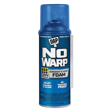 Spray Foam Sealant, Straw Application Method 12 oz, Aerosol Can, White, 2-3:1 Expansion Ratio