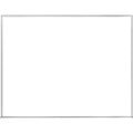 Dry Erase Board, Plastic, 24 in, 36 in, Aluminum Frame, White, Gloss