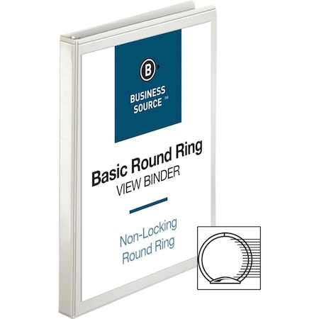 Ring Binder, White, Clear Sleeve