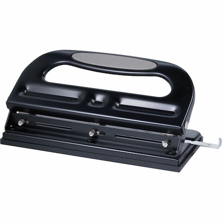 Manual Paper Hole Punch, Black, Round