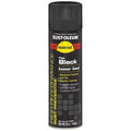 Rust Preventative Spray Paint, Black, Flat, Solvent, 15 oz