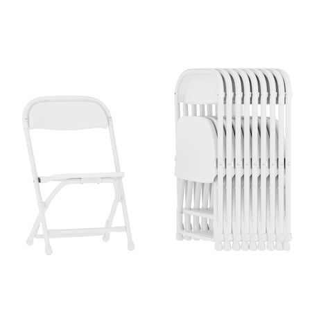 Kids White Plastic Folding Chair, PK10