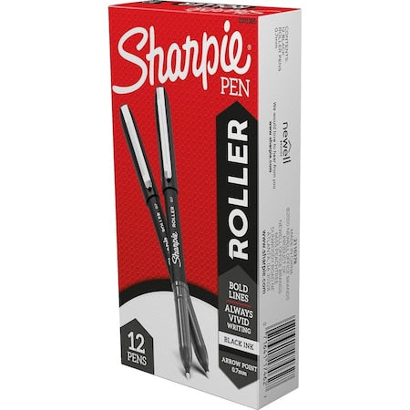 Rollerball Pen, Arrow Point, Black, PK12