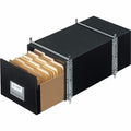 File Box, Steel, 12 in W, 24 in D, 10 1/2 in H, Black