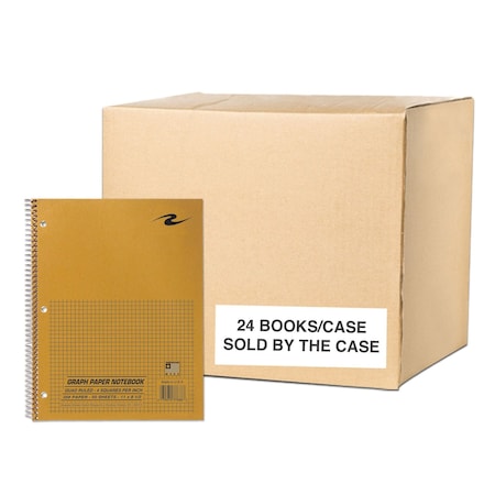 Notebooks, 11"x8.5", 4x4 graph Ruled, PK24