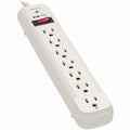 Outlet Strip, Surge, 7 5-15R, 5-15P, 25 ft., Light Gray