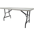 IndestrucTable Industrial Folding Table, Platinum Granite Top, 30 in W x 60 in L x 29 in H