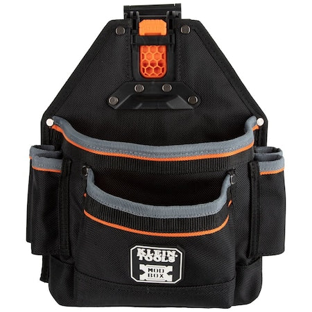 Pouch, Tool Pouch, Modbox, 9-Pocket, Black/Gray/Orange, Polyester, 9 Pockets