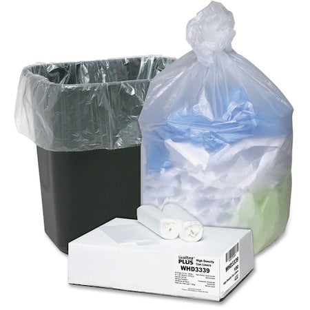 33 gal Trash Bags, 33 in x 40 in, Medium-Duty, 11 microns, Natural