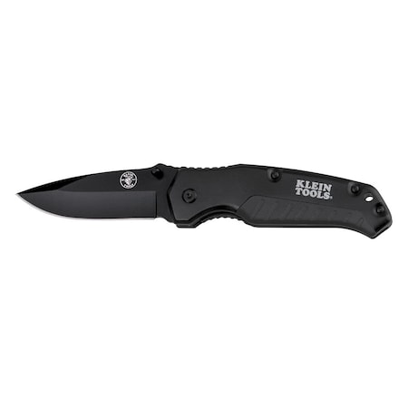 Pocket Knife Black Drop-Point Blade Drop Point, 8.203" L