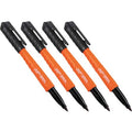 Permanent Marker, Fine Tip, Black, PK4