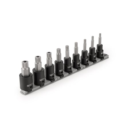 1/2 in Drive Impact Bit Socket Set, Metric, 9 pcs